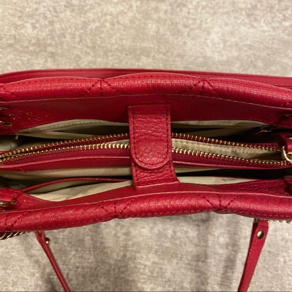 Kate Spade NY Sedgewick Place Small Phoebe Shoulder Bag Red Quilted Leather - Picture 12 of 15